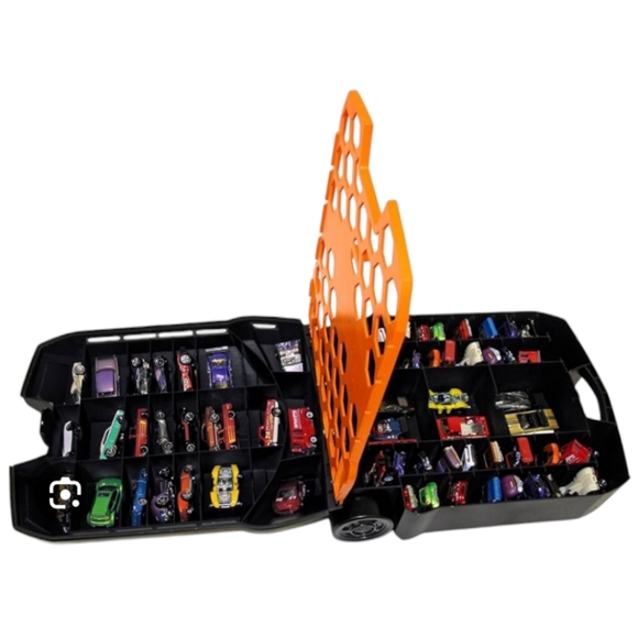 Hot Wheels 100 Cars Rolling Carry Case Storage 50th Anniversary USA Organizer - Picture 6 of 11